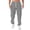 Grey@GC@, variant on Mens Casual Pants Wide Leg Waffle Pants for Men Trendy Elastic Waist Drawstring Solid Soft Casual Joggers Pant With Pockets