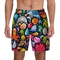 thumbnail image 3 of Uemuo Underwater Diving Animals Pattern Mens Swim Trunks Quick Dry Board Shorts with Mesh Lining, Stretch Beach Shorts Quick Dry No-Chafing Board Shorts-Medium, 3 of 9