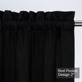 thumbnail image 2 of LingStar Waffle Woven Textured Tier Curtains Rod Pocket Short Window Curtains,30"x36"x2,black, 2 of 5