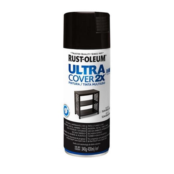 pintura en aerosol 340 gr negro semi brillante