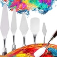 thumbnail image 3 of Juego de 2 5 uds. Paletas de cuchillos, pintura mezcladora, paleta de espátula de acero inoxidable, juego de cuchillos Feliz Sencillez, 3 of 5