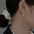 thumbnail image 3 of 925 Sterling Silver X Hoop Earrings for Women Teens Minimalist Hoop Earrings Huggie, 3 of 12