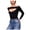 Black - black, variant on Womens Cut Out Off The Shoulder Fitted Top;XS/S