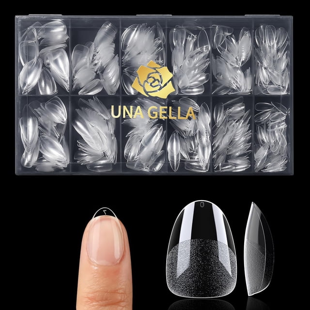 Uñas UNA GELLA Extra Short Almond 504 unidades prefiladas XS