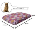 thumbnail image 2 of Floral Pet Bed, Illustration of Flowers and Hearts in Spring Colors Blooming Feels, Chew Resistant Pad for Dogs and Cats Cushion with Removable Cover, 24" x 39", Mauve Orange, by Ambesonne, 2 of 4