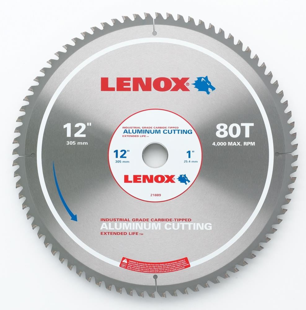 Lenox21889 12 In. 80 TPI Aluminum Cutting Circular Saw Blade