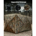 thumbnail image 3 of EcoSummer Hunting Blind for 2-4 Person – 270° See-Through Pop-Up Ground Blind, Waterproof Camouflage Hunting Tent with Silent Magnetic Door, Portable Deer & Turkey Hunting Gear, 3 of 7