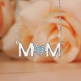 thumbnail image 2 of Collar con colgante JeenMata MOM - Topacio azul - Piedra natal de diciembre - Chapado en oro blanco, 2 of 4