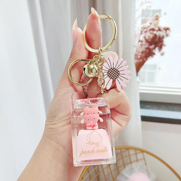 Daisy & Peach Charm Keychain  Keychain, Unique keychains, Cute