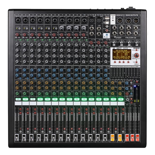 Mezcladora Pasiva SOUNDTRACK FALCON-16 USB Bluetooth 16 Ch EFX