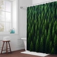 thumbnail image 5 of Green Forest Fabric Shower Curtain Pink Trees Forest Washable Shower Curtains for Bathroom, Waterproof Bath Curtain with Hooks Home Decor 72x72in, 5 of 8