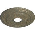 thumbnail image 3 of Ekena Millwork 15 3/8"OD x 3 5/8"ID x 1"P Dublin Ceiling Medallion (Fits Canopies up to 8 1/4"), Hand-Painted Witch Hazel Crackle, 3 of 6