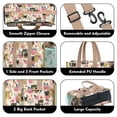 thumbnail image 3 of Teacher Tote Bag,Yorkie Dog and Pioneer Flower Teacher Utility Tote Bag,Large Work Tote Bags for Women with Multiple Pockets,Top Zipper Closure,13.8x10.6x6.7 Inch, 3 of 5