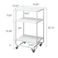 thumbnail image 7 of Yamazaki Home Rolling Utility Cart, White, Steel, Wheels, 7 of 7