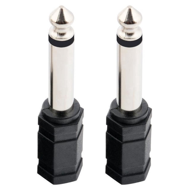 ZHAOCHENG Adaptador de conector de 6,5 a jack mono de 3,5 Adaptador de audio de conector de 6,35 a jack hembra de 3,5 (2 piezas)