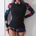 thumbnail image 4 of vigerkar Women Two Piece Rash Guard Long Sleeve Zip Front Swimsuit UPF 50+ Swimwear Surf Suit (Red, XXL), 4 of 6