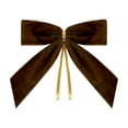 thumbnail image 2 of 12-Piece Velvet Christmas Bow Decoration Set with Hanging Ribbons, Holiday Wreath and Christmas Tree Ornaments for Home Seasonal Display and Festive Party Décor, 2 of 5