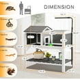 thumbnail image 6 of Haverchair Wooden Tortoise Habitat with Shelf Storage and Adjustable Lamp Holder,Indoor Outdoor Reptile Cage Turtle Enclosure for Small Animals, 6 of 6