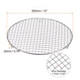 thumbnail image 2 of Unique Bargains Grille de Cuisson Ronde, Grille de Barbecue en Fil Croisé en Acier Inoxydable de 12 Pouces avec Pieds, 2 of 5