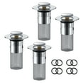 thumbnail image 2 of ZenCart 1/2/4 Sets Leakage Stopper Stainless Steel Floor Drain Filter Bathroom Sink Stopper Drain Stopper Filter Bathtub Drain Hair Catcher, 2 of 8