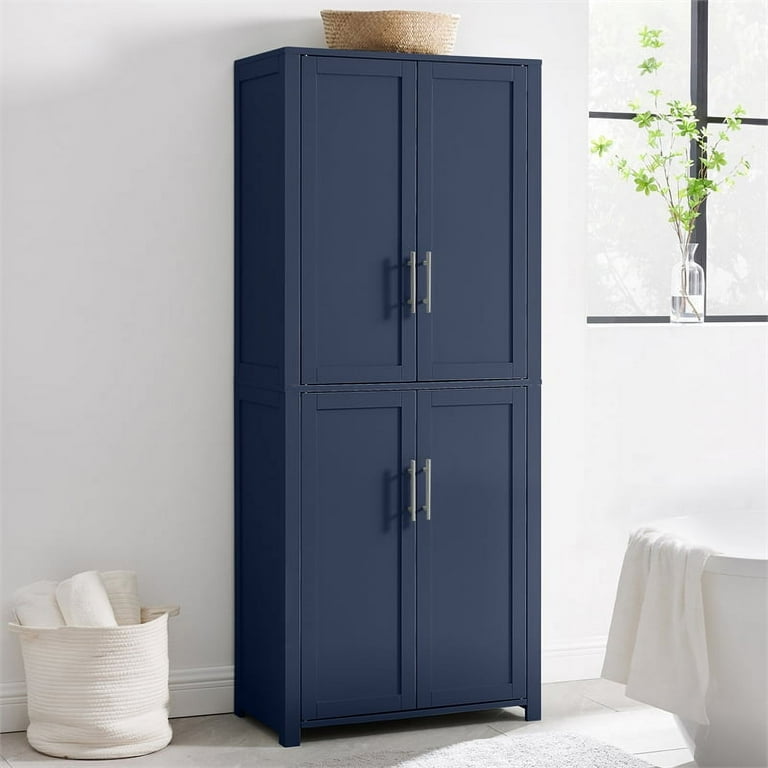 Crosley Furniture Savannah Traditional Wood Kitchen Pantry, Navy