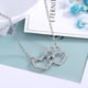 thumbnail image 3 of Collar con forma de corazón de perro, diseño de huella de animal, joyería para mujer y niña (plata), 3 of 4
