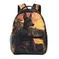 thumbnail image 1 of Fotbe Sunset Meditating Doberman Mochila Casual con Estampado para Escuela, Viajes y Actividades al Aire Libre - Duradera, Ligera y Cómoda, 1 of 5