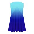 thumbnail image 4 of Plebaso V Neck Tank Tops for Women Gradient Color Ruffle Shirts Flowy Sleeveless Womens Summer Blouses, 4 of 5