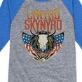 thumbnail image 3 of Lynyrd Skynyrd - Americana Steer Skull - Toddler & Youth Raglan Graphic T-Shirt, 3 of 4