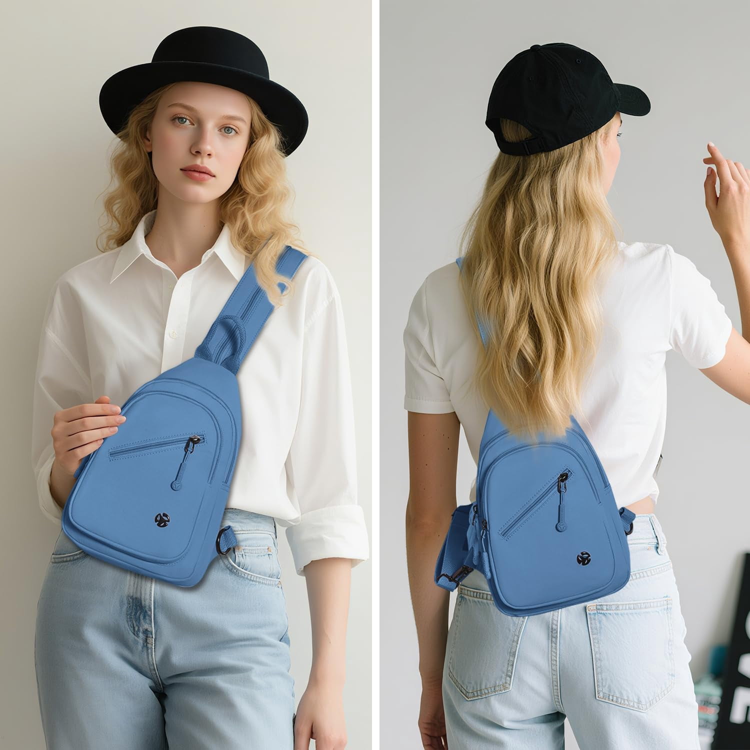 Crossbody Bag for Women, Multi-Pocket Waterproof Shoulder Carry Bag, Sling Bag Backpack for Travel/Outdoor/Hiking/Daily Use