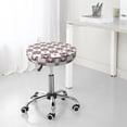 thumbnail image 4 of Uemuo Gnomes and Hearts Pattern Round Bar Stool Seat Covers Washable Stool Cushion Slipcover Elastic Bar Chair Covers-14 inch, 4 of 7