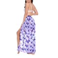 thumbnail image 3 of Women Sarong Wraps Butterflies in Purple Swimsuit Beach Pareo Bikini Coverups Skirt M, 3 of 7