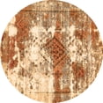 thumbnail image 1 of Ahgly Company Indoor Round Abstract Orange Modern Area Rugs, 7' Round, 1 of 4