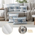 thumbnail image 5 of Outdoor Pillow Covers 20x12 Set of 2, Blue Starfish Coastal Waterproof Patio Throw Pillow Covers for Couch Sofa Chair, Ocean Beach Coral Nautical Botanical Decorative Pillowcases for Throw Pillows, 5 of 9