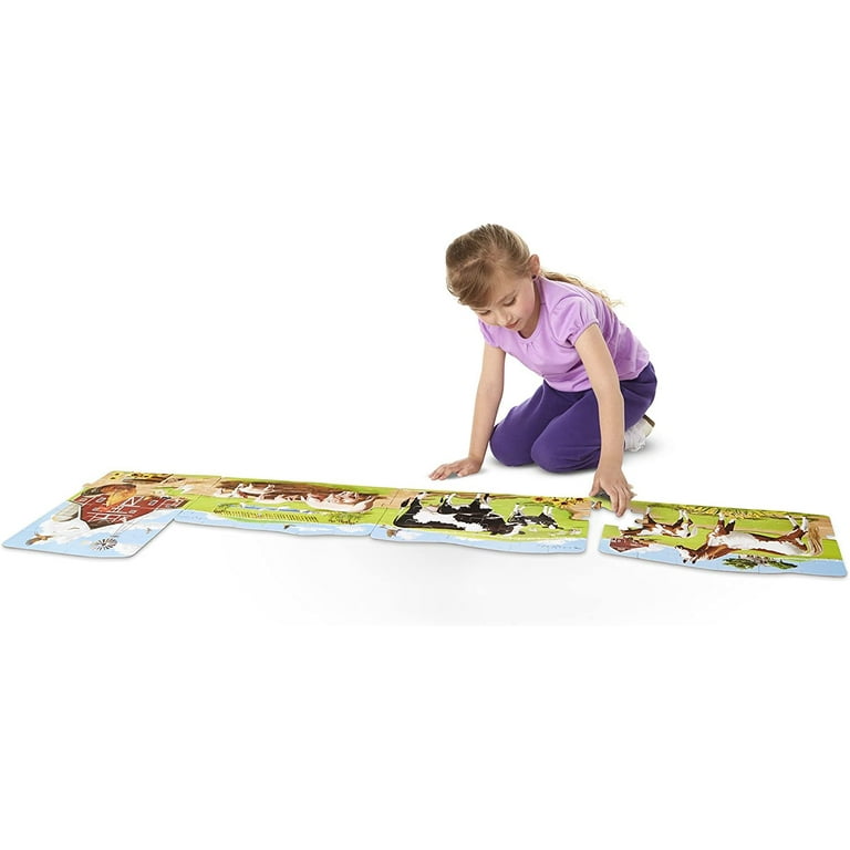 Melissa Doug Farm 4 in 1 Linking Jigsaw Floor Puzzle Walmart