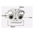 thumbnail image 3 of 4pcs Dual Axis Hanging Pulley Guide Rail Positioner for Sliding Door, 3 of 3