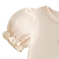 thumbnail image 5 of Xyant Toddler Baby Girl Clothes Summer Short Sleeve Crewneck Goose Embroidery T Shirt + Elastic Plaid Shorts 2Pcs Outfits Set (Pink,6-12 Months), 5 of 7