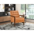 thumbnail image 2 of Pemberly Row Mid-Century Leather Accent Chair in Orange Finish, 2 of 10