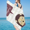thumbnail image 2 of JeashCHAT Oversized Beach Towel for Kids , 30"x60" Cute Cartoon Animal Microfiber Sandproof Towel for Boys Girls, Quick Dry Swimming Pool Towel for Travel Sports Swim Spa, 2 of 3