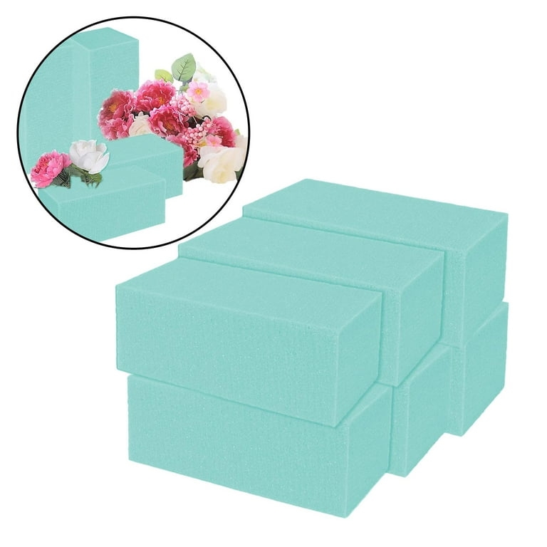 6-Piece Foam Flower Floral Blocks Mud Green Bricks Brick Dry Wet
