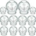 thumbnail image 2 of Royal Massage Glass Fire Cupping Jars Thick Glass Cupping Set 4 Sizes Vacuum Cupping Glass Fire Cupping Jars with Finger Grips (12 Pieces), 2 of 7