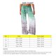 thumbnail image 4 of Pantalones Sueltos Pierna Ancha Cintura Alta Degradado Cordón Cinturón Ajustable Impresión Pantalones Casuales Verde S, 4 of 5