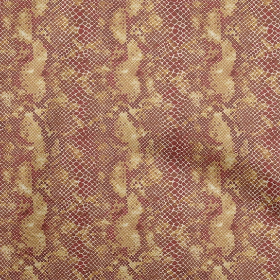 oneOone Cotton Poplin Twill Rust Brown Fabric Animal Skin Sewing Material Print Fabric By The Yard 56 Inch Wide
