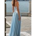 thumbnail image 2 of Elegant Blue A-Line Ball Gown Dress With Spaghetti Straps And Pleated Skirt, 2 of 8
