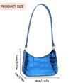 thumbnail image 3 of Bolsa De Hombro Bolsa de hombro para mujer Patrón de piedra PU Square Tote Shiny Underarm Blue Sywqhk Para Estrenar, 3 of 3