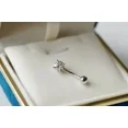 thumbnail image 2 of Solitaire Classic 2Ct Round Cut Lab Created Diamond Engagement Fancy Belly Button Ring 14K White Gold Finish 925 Silver, 2 of 5
