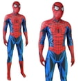 thumbnail image 6 of Superhero Onesie Zentai Suit, Adult Spider Manlike Cosplay Costume Jumpsuit, 3D Realistic Graphic Spandex Spider Suit Halloween Costume Attire for Adult Men Boy, Red, 170, 6 of 7