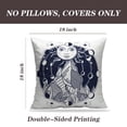 thumbnail image 2 of LALILO Throw Pillow Covers Sun And Mountains Tattoo Symbol Tourism Travel Cushion Cover 18" x 18", 2 Pack, 2 of 6