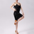 thumbnail image 5 of DHFJKG Women Dresses Sparkly Sequin Elegant Spaghetti Strap Party Midi Dress Latin Dance Performance Stage Show Clubwear Stylish Dresses, 5 of 6