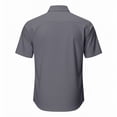 thumbnail image 4 of Kureaily Men's Short Sleeve Button Down Shirts Casual Printed Summer Regular Fit Beach Shirt Vacation Wedding Short Shirts,Large/(Gray), 4 of 4
